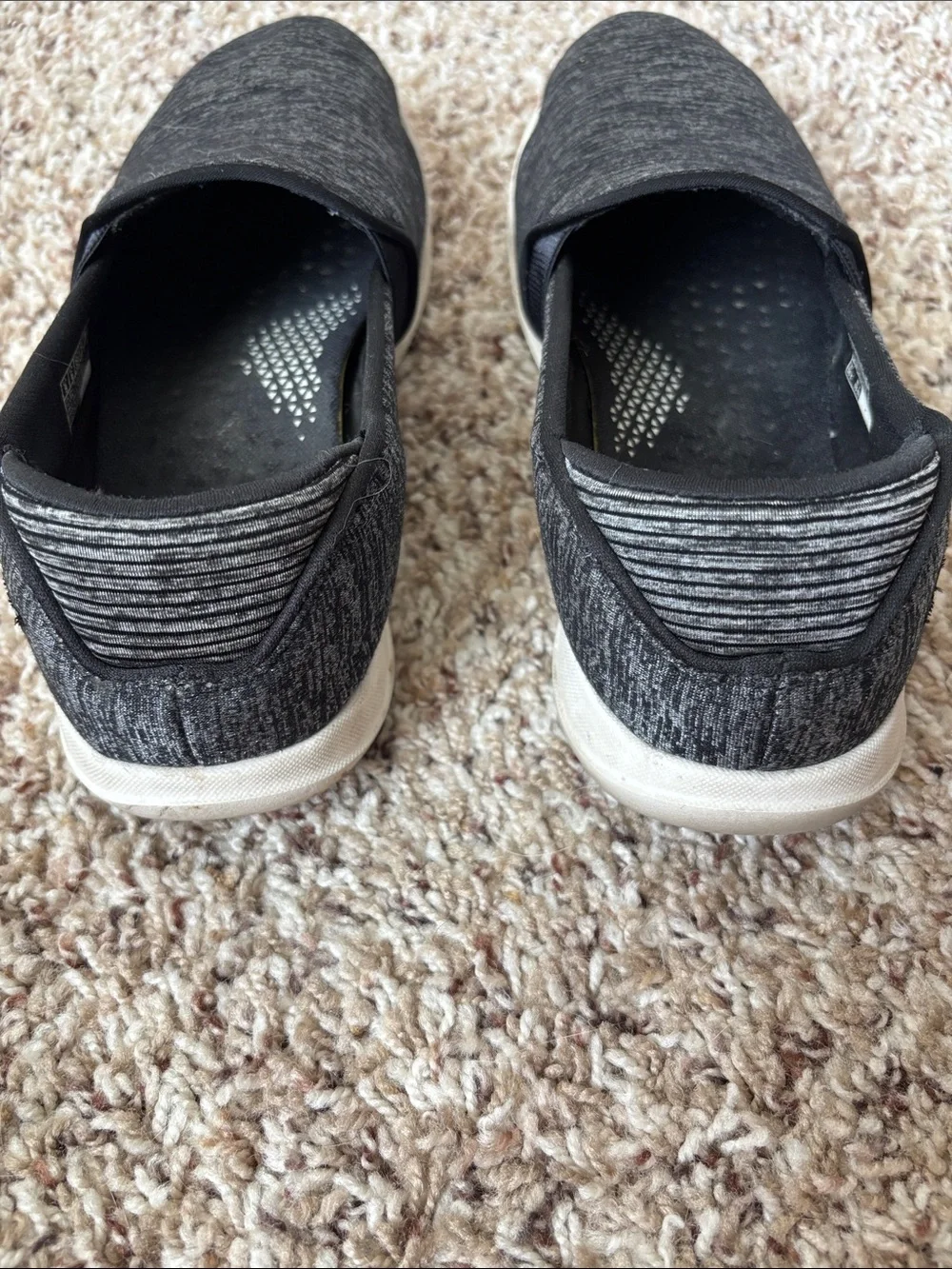 Skechers Women's Black Heather Slip-On Flats